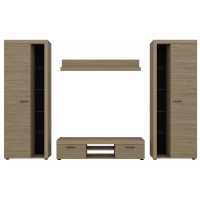 Meblościanka 300 cm Ramon dąb olejowany zestaw mebli do salonu